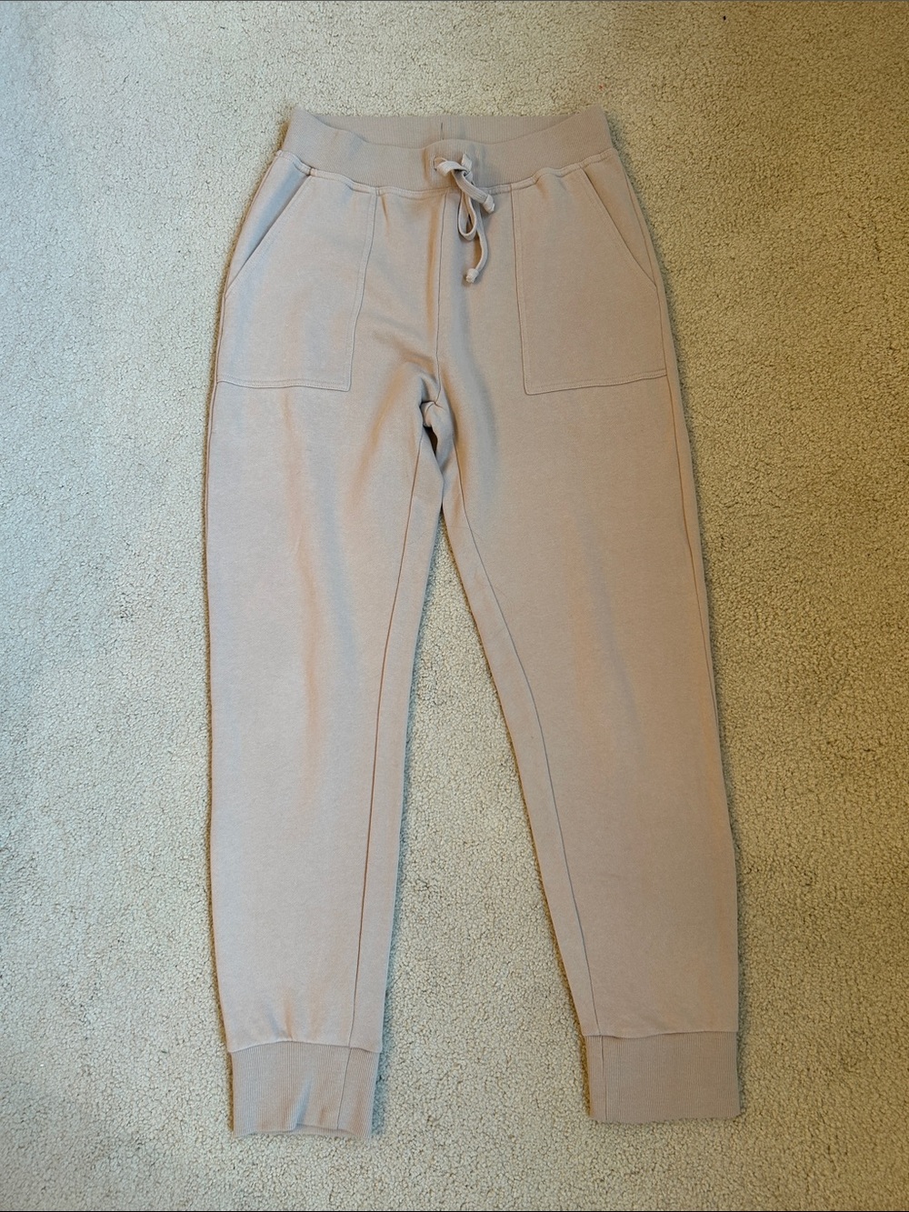 Able Women's Drawstring Joggers - Light Tan - size M - like new!